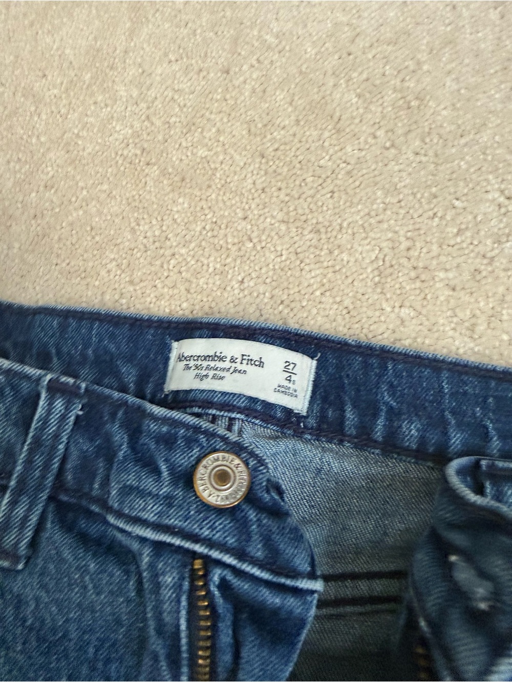 Abercrombie & Fitch Dark Blue High-Rise Jeans